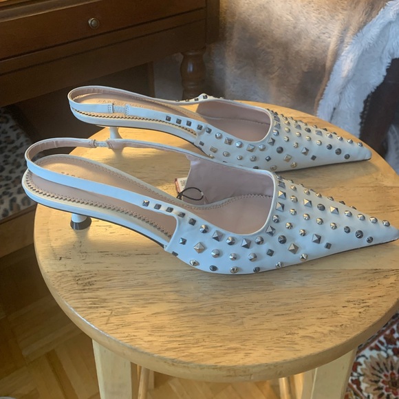 Zara Studded Women's Shoes in Gray - Picture 2 of 4